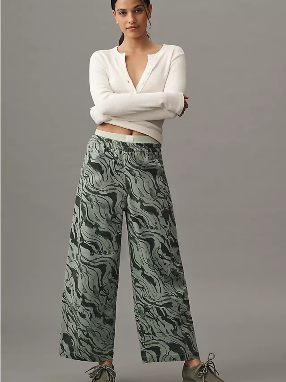 PILCRO Izzie Pull-On Barrel Leg Pants